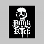 Punk rock skull - smrtka - lebka mikina s kapucou stiahnutelnou šnúrkami a klokankovým vreckom vpredu 